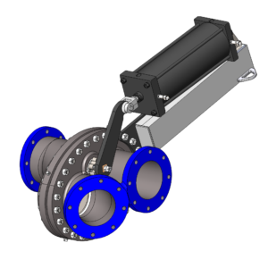Diverter Valve, Pipe Size 8", Carbon Steel, DPV Series, for routing abrasive, slurries, dry solids, flow between lines